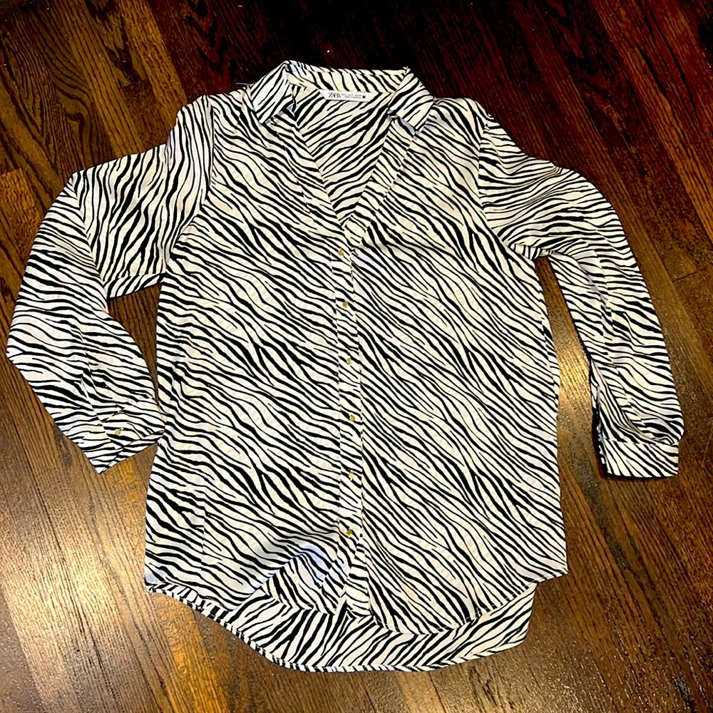 ZARA button down blouse